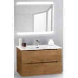 Мебель для ванной BelBagno Etna 80 подвесная rovere nature с закругленым зеркалом с электровыключателем