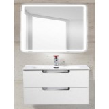 Мебель для ванной BelBagno Leticia 100 подвесная bianco lucido зеркало с электровыключателем