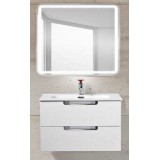 Мебель для ванной BelBagno Leticia 80 подвесная bianco lucido зеркало с электровыключателем