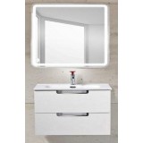 Мебель для ванной BelBagno Leticia 80 подвесная bianco lucido зеркало с сенсорным выключателем