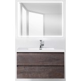 Мебель для ванной BelBagno Luce 100 подвесная stone с прямоугольным зеркалом