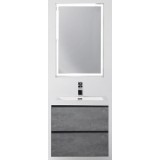 Мебель для ванной BelBagno Luce 60 подвесная stucco cemento с прямоугольным зеркалом