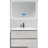 Мебель для ванной BelBagno Luce 80 подвесная stucco cemento leggero с зеркалом с bluetooth-приемником