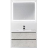 Мебель для ванной BelBagno Luce 90 подвесная stucco cemento leggero с закругленым зеркалом