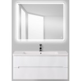 Мебель для ванной BelBagno Luxury 105 подвесная bianco laccato lucido раковина Urban зеркало с сенсорным выключателем