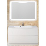 Мебель для ванной BelBagno Marino 120 напольная bianco lucido с закругленым зеркалом