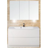 Мебель для ванной BelBagno Marino 120 напольная bianco lucido с зеркалом-шкафом