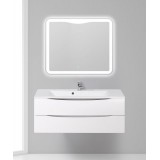 Мебель для ванной BelBagno Marino 120 подвесная bianco lucido с зеркалом-шкафом