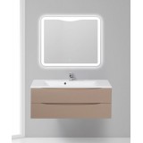Мебель для ванной BelBagno Marino 120 подвесная capucino lucido с зеркалом