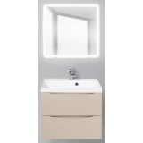 Мебель для ванной BelBagno Marino 60 подвесная crema opaco с квадратным зеркалом с электровыключателем