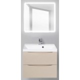 Мебель для ванной BelBagno Marino 60 подвесная crema opaco с квадратным зеркалом с сенсорным выключателем