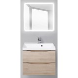 Мебель для ванной BelBagno Marino 60 подвесная rovere grigio с квадратным зеркалом с электровыключателем