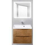 Мебель для ванной BelBagno Marino 60 подвесная rovere nature с квадратным зеркалом с сенсорным выключателем