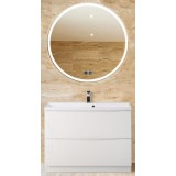 Мебель для ванной BelBagno Marino 80 напольная bianco lucido с зеркалом с подогревом