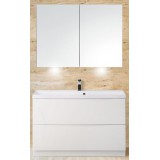Мебель для ванной BelBagno Marino 90 напольная bianco lucido с зеркалом-шкафом