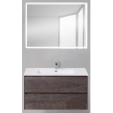 Мебель для ванной BelBagno Pietra 100 подвесная stone с прямоугольным зеркалом