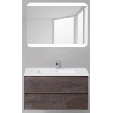 Мебель для ванной BelBagno Pietra 100 подвесная stone с закругленным зеркалом