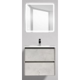 Мебель для ванной BelBagno Pietra 60 подвесная stucco cemento leggero с квадратным зеркалом