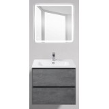 Мебель для ванной BelBagno Pietra 60 подвесная stucco cemento с квадратным зеркалом