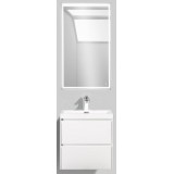 Мебель для ванной BelBagno Pietra Mini 50 подвесная с 2-мя ящиками bianco lucido с зеркалом с сенсорным выключателем