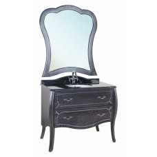 Мебель для ванной Bellezza Грация Люкс 110 черная патина серебро