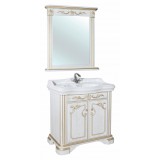 Мебель для ванной Bellezza Виктория 100 белая патина золото