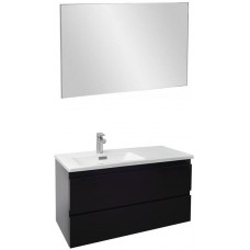 Мебель для ванной Jacob Delafon Madeleine 100 подвесная левая черный блестящий