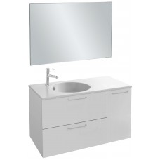 Мебель для ванной Jacob Delafon Odeon Rive Gauche 100 подвесная белый блестящий с ручками хром