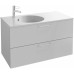 Мебель для ванной Jacob Delafon Odeon Rive Gauche 100 подвесная с 2-мя ящиками белый блестящий с ручками хром