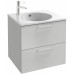 Мебель для ванной Jacob Delafon Odeon Rive Gauche 60 подвесная белый блестящий с ручками хром