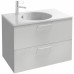 Мебель для ванной Jacob Delafon Odeon Rive Gauche 80 подвесная белый блестящий с ручками хром