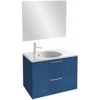 Мебель для ванной Jacob Delafon Odeon Rive Gauche 80 подвесная морской синий матовый с ручками хром