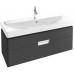 Мебель для ванной Jacob Delafon Reve 120 подвесная серый антрацит с 2-мя ящиками