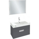 Мебель для ванной Jacob Delafon Reve 80 подвесная серый антрацит с 2-мя ящиками