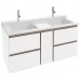 Мебель для ванной Jacob Delafon Soprano 140 раковина с встроенным смесителем белый глянец