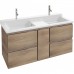Мебель для ванной Jacob Delafon Soprano 140 раковина с встроенным смесителем квебекский дуб