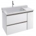 Мебель для ванной Jacob Delafon Soprano 80 раковина с встроенным смесителем белый глянец