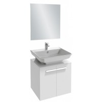 Мебель для ванной Jacob Delafon Struktura 60 подвесная белый блестящий с накладной раковиной