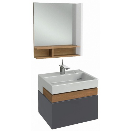 Мебель для ванной Jacob Delafon Terrace 60 подвесная серый антрацит лак