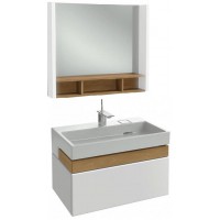 Мебель для ванной Jacob Delafon Terrace 80 подвесная белая глянцевая раковина с подсветкой