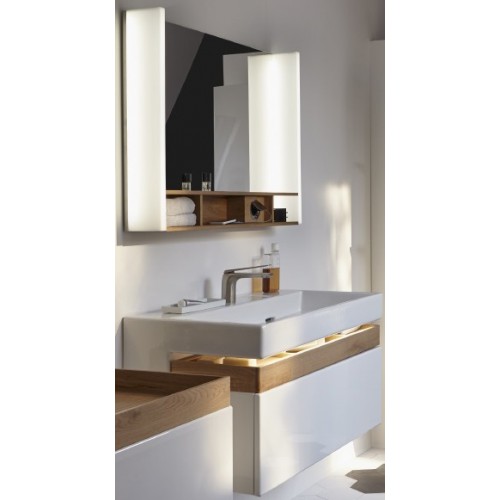Мебель для ванной Jacob Delafon Terrace 80 подвесная белая глянцевая раковина с подсветкой зеркало с USB разъемом