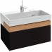 Мебель для ванной Jacob Delafon Terrace 80 подвесная черная матовая раковина с подсветкой