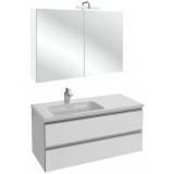 Мебель для ванной Jacob Delafon Vox 100 подвесная левая белая блестящая с зеркалом-шкафом