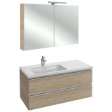 Мебель для ванной Jacob Delafon Vox 100 подвесная левая квебекский дуб с зеркалом-шкафом