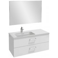 Мебель для ванной Jacob Delafon Vox 100 подвесная левая с 2-мя ящиками с изогнутой ручкой белая блестящая