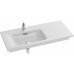 Мебель для ванной Jacob Delafon Vox 100 подвесная левая с 2-мя ящиками с прямоугольной ручкой белый блестящий лак с зеркалом с подсветкой
