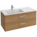 Мебель для ванной Jacob Delafon Vox 100 подвесная левая с 2-мя ящиками с прямоугольной ручкой ореховое дерево