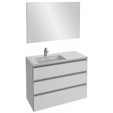 Мебель для ванной Jacob Delafon Vox 100 подвесная левая с 3-мя ящиками белая блестящая
