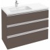 Мебель для ванной Jacob Delafon Vox 100 подвесная левая с 3-мя ящиками светло-коричневая глянцевая