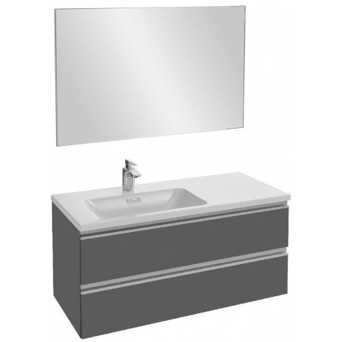 Мебель для ванной Jacob Delafon Vox 100 подвесная левая серый антрацит глянцевый